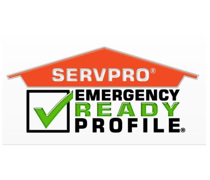 Orange Servpro logo with Emergency Ready Profile in writing below